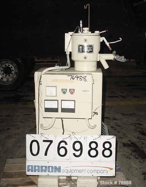 USED: Littleford high intensity lab mixer, model W-10. 10 liter (.25 cu ft) working capacity, .4 total, stainless steel. Carbon steel jacketed bowl 9" diameter x 8 1/2" deep rated 125 psi at 400 deg ...