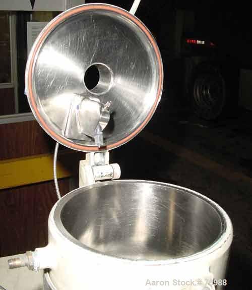 USED: Littleford high intensity lab mixer, model W-10. 10 liter (.25 cu ft) working capacity, .4 total, stainless steel. Carbon steel jacketed bowl 9" diameter x 8 1/2" deep rated 125 psi at 400 deg ...
