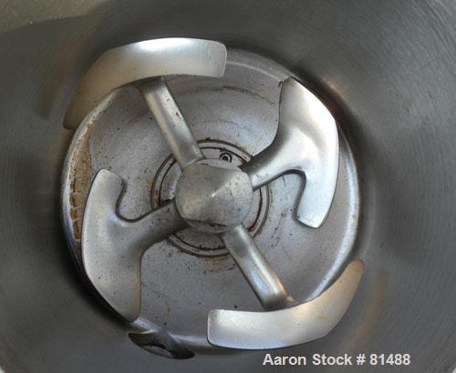Used Littleford/Lodige High Intensity Lab Mixer, Model W-10, 316 Stainless Steel. 7 liter (.25 cubic feet) working capacity. Carbon steel jacketed bowl 9" diameter x 8- 1/2" deep rated 44 psi at 271 ...
