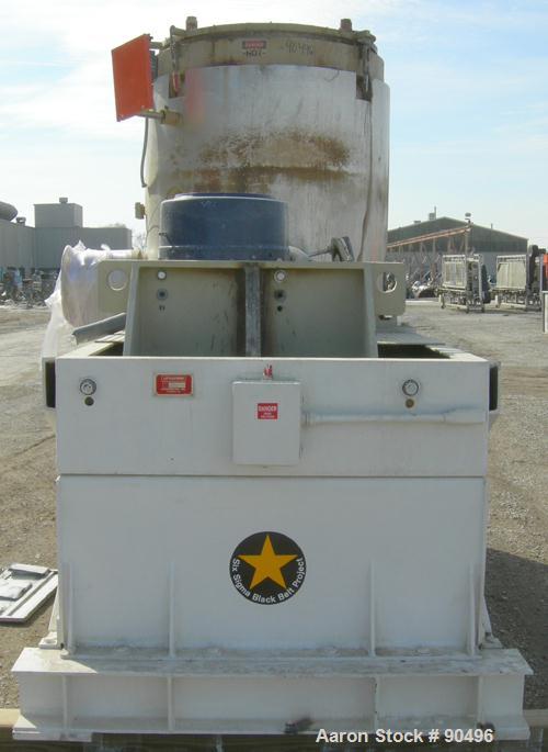 Used Littleford High Intensity Mixer, Model W-1500, 32 Cubic Feet Working Volume (51 Total), 304 Stainless Steel. 47-1/2'' diameter x 56'' deep carbon steel jacketed bowl. Swing away top cover with b...