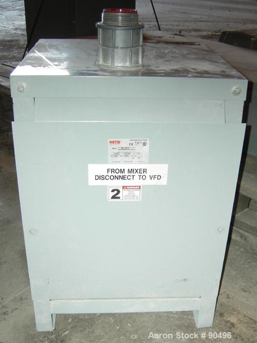 Used Littleford High Intensity Mixer, Model W-1500, 32 Cubic Feet Working Volume (51 Total), 304 Stainless Steel. 47-1/2'' diameter x 56'' deep carbon steel jacketed bowl. Swing away top cover with b...