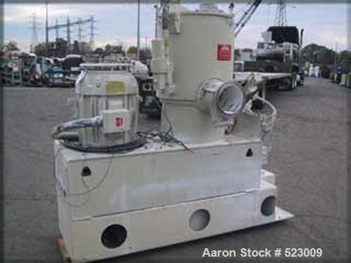 USED: Littleford model W200/K300 mixer-cooler combination. With Littleford model W200 high speed mixer, stainless steel construction, pneumatically operated plug valve, hinged cover, with baffle ther...
