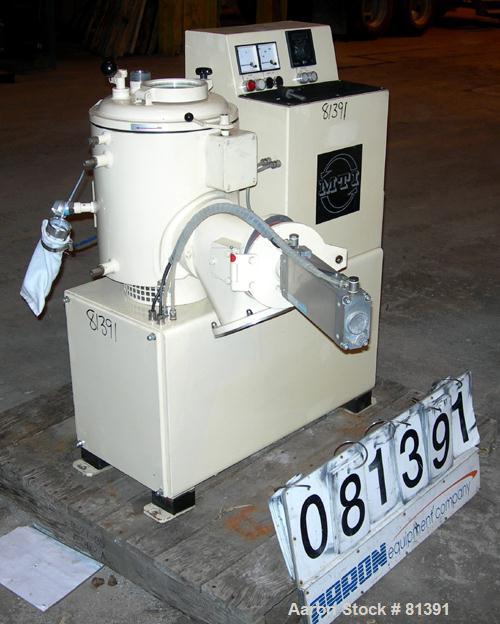 USED: MTI laboratory high intensity mixer, type M20. Material ofconstruction is AISI 321 (1.4541) stainless steel on product contactparts. Total capacity 0.70 cu ft (20 liter); working capacity 0.56c...