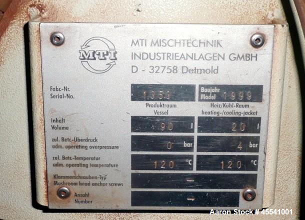 Used MTI High Intensity Mixer, Model M75,