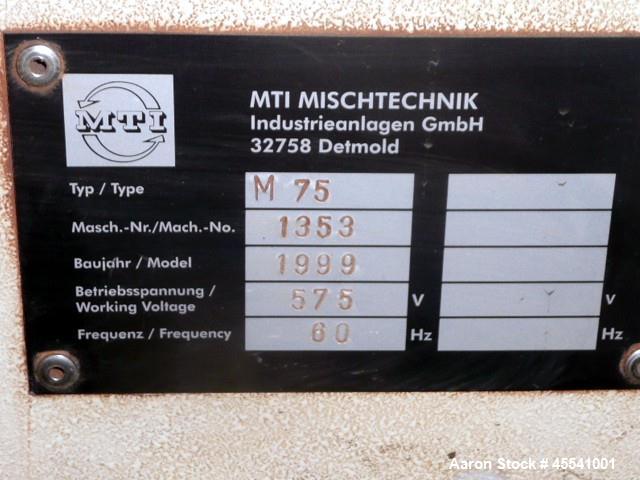 Used MTI High Intensity Mixer, Model M75,