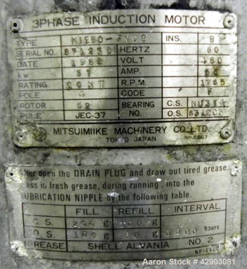 Used Stainless Steel Mitsui Mike High Intensity Mixer, Model FM1000JP