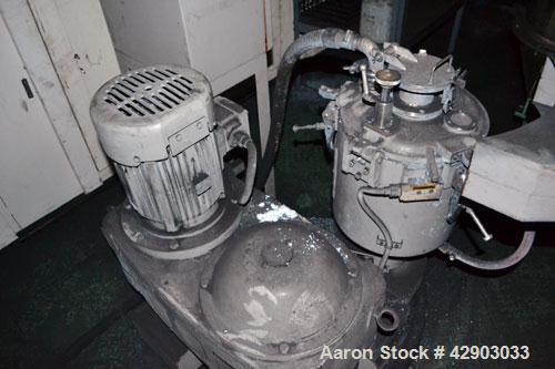 Used- Mitsui Miike High Intensity Mixer, Model FM20B, 20 Liter (0.70 Cubic Feet), Stainless Steel. Jacketed bowl 11-3/4" dia...
