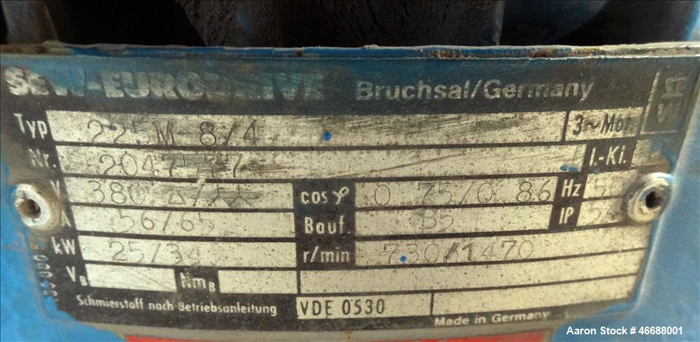 Used Mixaco Maschinenbau High Intensity Container Mixer, Type CM 1000, 304 Stai