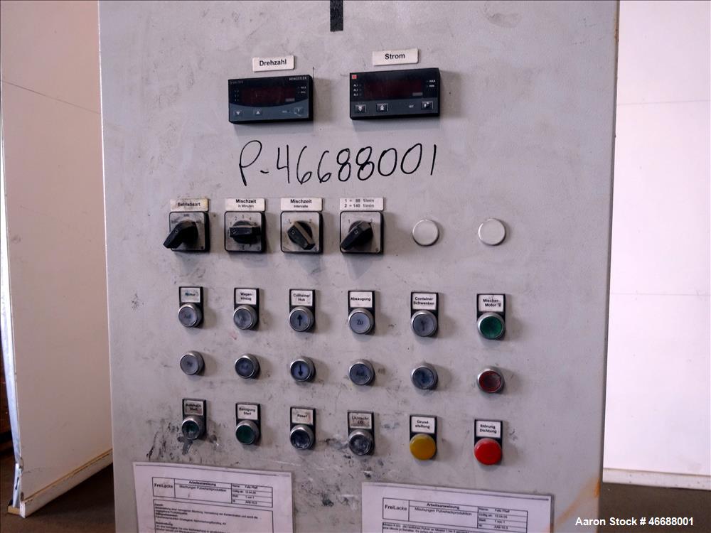 Used Mixaco Maschinenbau High Intensity Container Mixer, Type CM 1000, 304 Stai