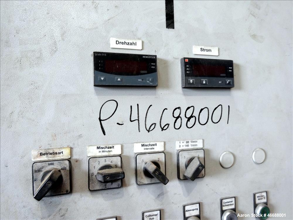Used Mixaco Maschinenbau High Intensity Container Mixer, Type CM 1000, 304 Stai