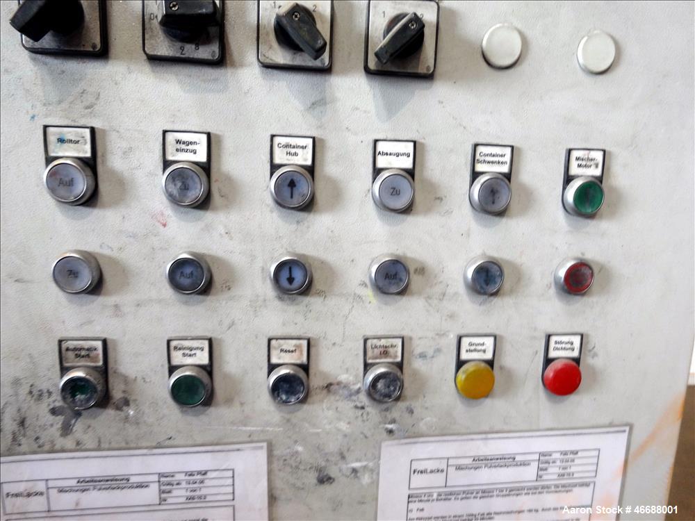 Used Mixaco Maschinenbau High Intensity Container Mixer, Type CM 1000, 304 Stai