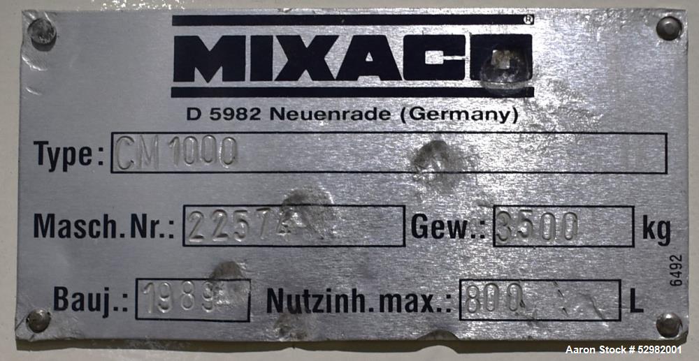 Mixaco CM1000 High Intensity Mixer