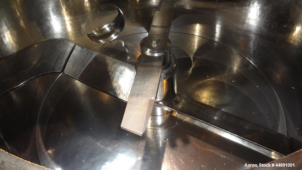 Used Mixaco Maschinenbau High Intensity Mixer, Type M1000WA-D. 304 Stainless steel contact areas. Working capacity 800 liter (28.2 cubic feet), total capacity 1000 liter (35.3 cubic feet). Carbon ste...