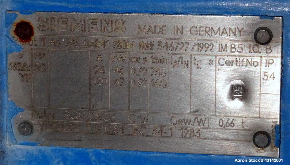 Used Stainless Steel Mixaco Maschinenbau High Intensity Mixer, Type SM 300
