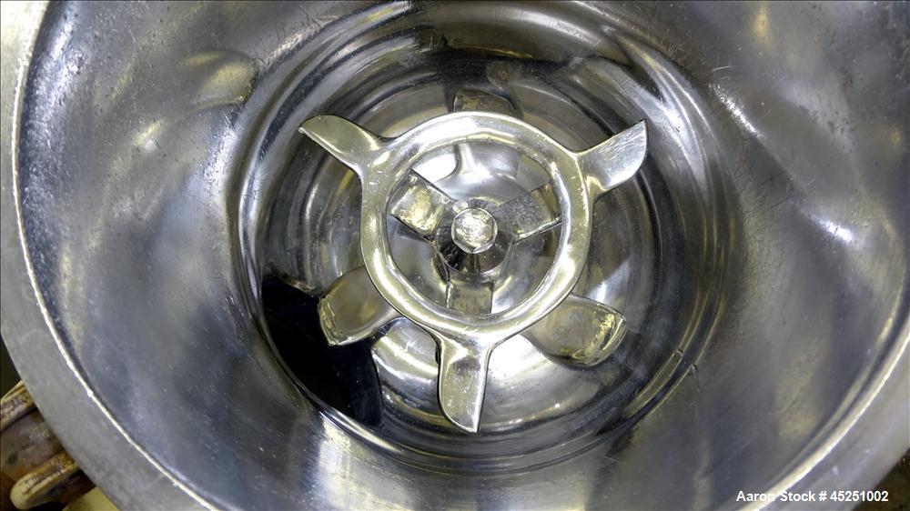 Used Papenmeier / Wellington Lab Size High Intensity Mixer, 8 Liter (0.28 Cubic Feet), Type TGAHK-8, Stainless Steel. Carbon steel jacketed bowl approximately  8-1/2" diameter x 10" deep, rated 3 bar...