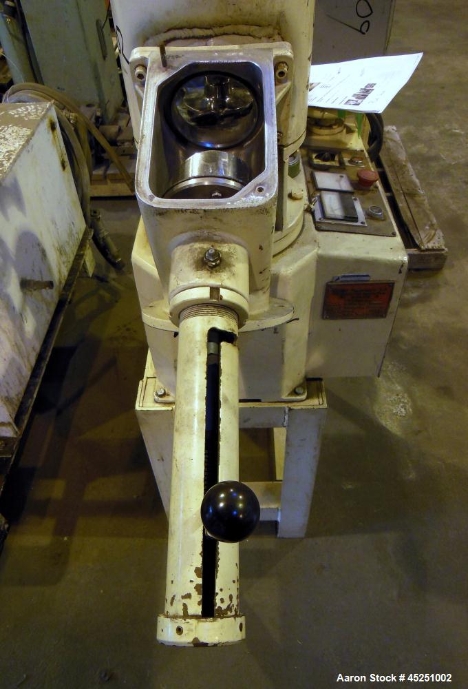 Used Papenmeier / Wellington Lab Size High Intensity Mixer, 8 Liter (0.28 Cubic Feet), Type TGAHK-8, Stainless Steel. Carbon steel jacketed bowl approximately  8-1/2" diameter x 10" deep, rated 3 bar...