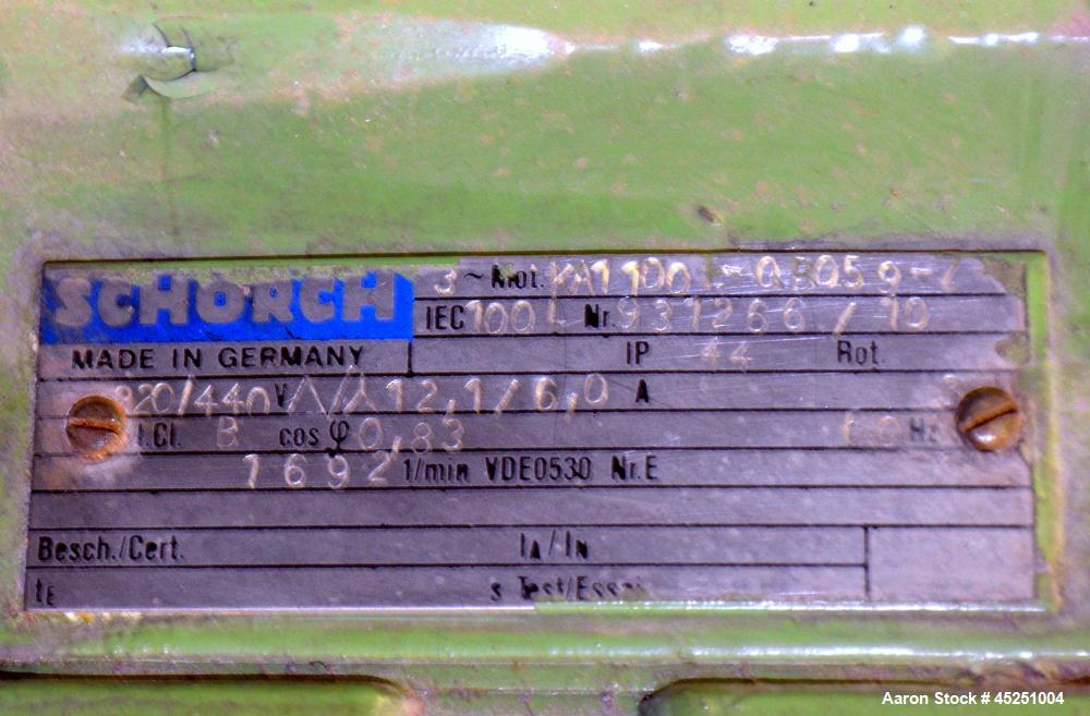 Used Stainless Steel Papenmeier Lab Size High Intensity Mixer, Type TGAHK-8, 31