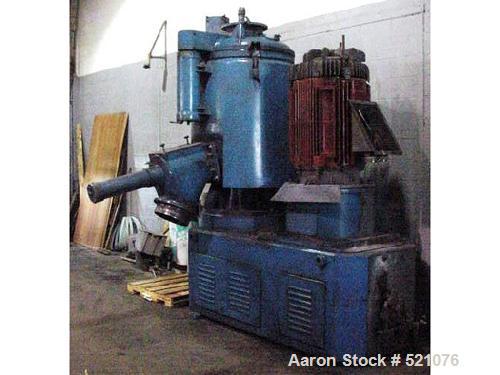 USED: Papenmeier 1000 liter high intensity mixer, machine number 2838,type TSAHK, 1971. Jacketed bowl, flush mount pneumatic dischargevalve. Pneumatically operated top door, swings away, with baffle....