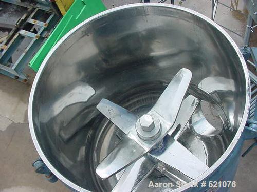 USED: Papenmeier 1000 liter high intensity mixer, machine number 2838,type TSAHK, 1971. Jacketed bowl, flush mount pneumatic dischargevalve. Pneumatically operated top door, swings away, with baffle....