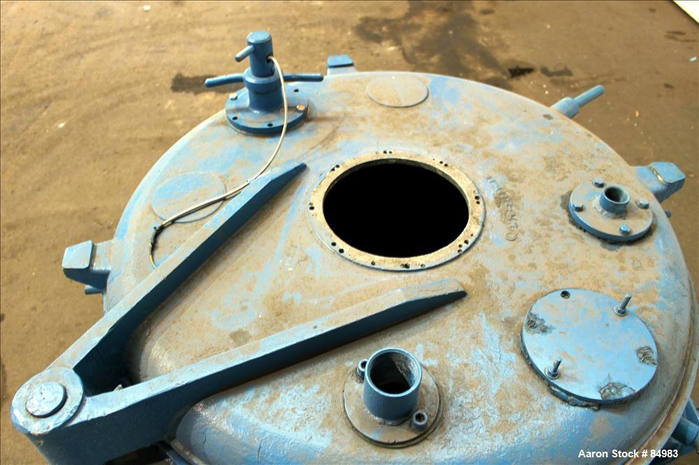 Used Prodex/Henschel High Intensity Mixer, 1000 Liter, 35 Cubic Feet Capacity, Model 250-JSS, 316 Stainless Steel. Carbon steel jacketed bowl 46'' diameter x 38'' deep. Swing away top cover, 2 tier b...