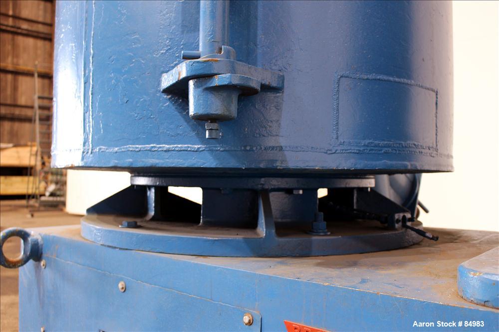 Used Prodex/Henschel High Intensity Mixer, 1000 Liter, 35 Cubic Feet Capacity, Model 250-JSS, 316 Stainless Steel. Carbon steel jacketed bowl 46'' diameter x 38'' deep. Swing away top cover, 2 tier b...