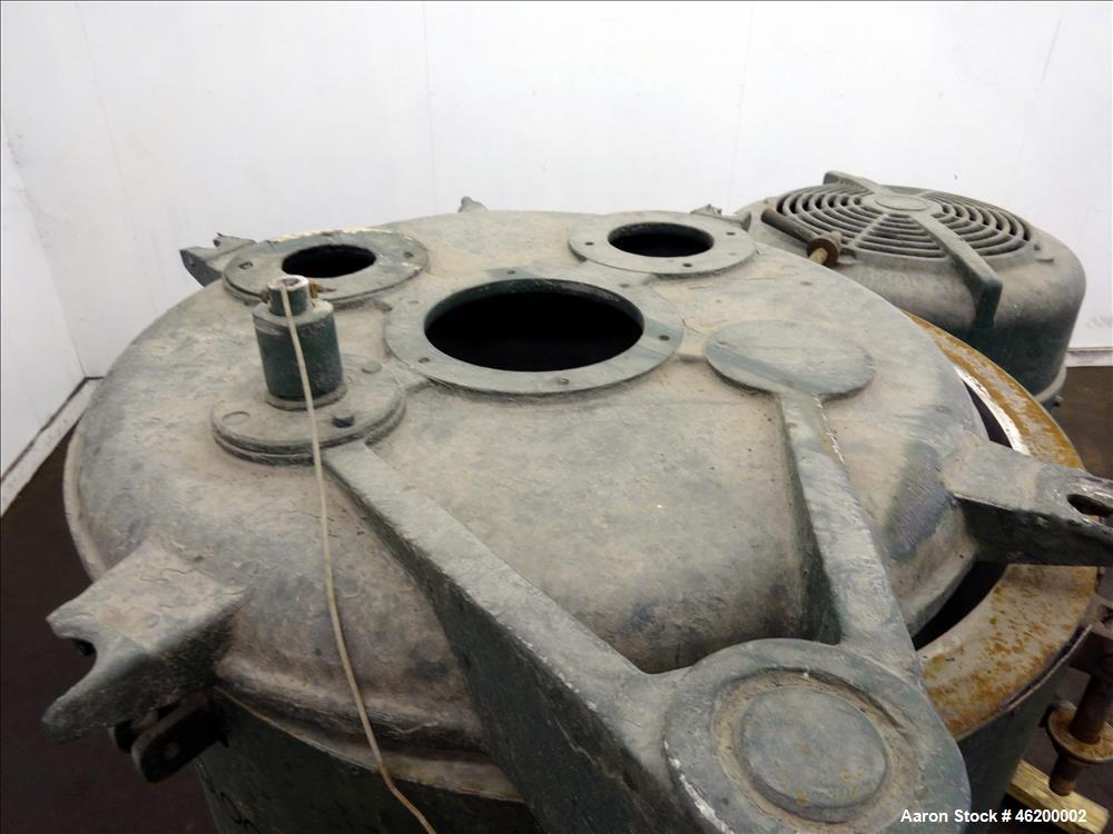 Used Prodex High Intensity Mixer, Model 60JSS, 304 Stainless Steel. Approximate working capacity 170 liters 6 cubic feet (240 liter 8.5 cubic feet total). Carbon steel jacketed bowl 30" diameter x 24...