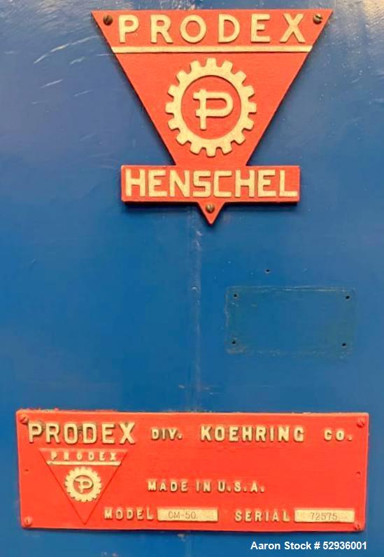 Used- Prodex High Intensity Mixer/Cooler
