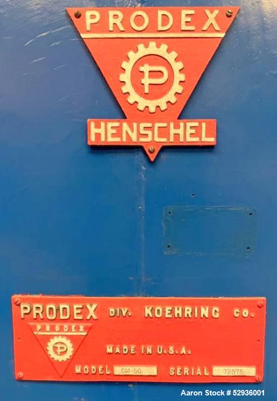 Used Prodex High Intensity Mixer/Cooler
