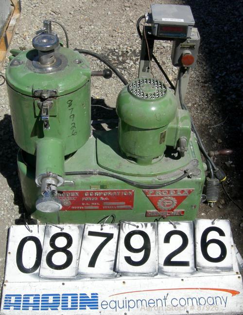 Used Prodex High Intensity Lab Mixer, Model JSS2