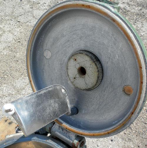 Used Prodex Henschel High Intensity Lab Mixer, Approximately 10 Liter (.34 Cubic Feet), 316 Stainless Steel. Carbon steel jacketed bowl 9" diameter x 9" deep. Hinged top cover with baffle, 2 tier bla...
