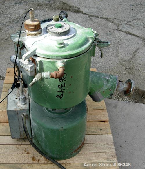 Used Prodex Henschel High Intensity Lab Mixer, Approximately 10 Liter (.34 Cubic Feet), 316 Stainless Steel. Carbon steel jacketed bowl 9" diameter x 9" deep. Hinged top cover with baffle, 2 tier bla...