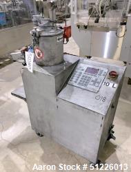 Used- Henschel Fluidizing Mixer, Model FM-10, 304 Stainless Steel. Approximate 9" diameter x 8" deep. Driven by a 5hp, 3/60/...