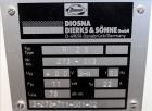 Used Diosna High Intensive Mixer, Type R25, 304 Stainless Steel. 25 Liter (0.88 cubic feet) capacity. 13-3/8