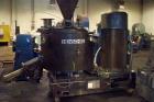 Used Henschel Model FM-800 High Intensity Mixer. This unit features 800 liter/28 cubic feet total capacity, 640 liter/22.4 cubic feet working capacity, 320 kg/700 lb batch mixing capacity, 47
