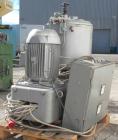 Used Henschel High Intensity Mixer, Model FM 75D. Approximate 75 Liter (2.6 Cubic Feet), 316 Stainless Steel. Carbon steel jacketed bowl 18-1/2