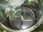 USED: Henschel 500 liter high intensity mixer, model FM500B.Stainless steel contact parts, jacketed bowl, 100/75 hp 2 speedmotor, swing away top cover with baffle, flush mount pneumaticdischarge valv...