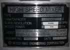 Used Mitsui Miike High Intensity Mixer, Model FM1000J, 1000 Liter (35.3 Cubic Feet), Stainless Steel. Jacketed bowl 48