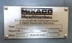 Used Mixaco Maschinenbau High Intensity Mixer, Type M1000WA-D. 304 Stainless steel contact areas. Working capacity 800 liter (28.2 cubic feet), total capacity 1000 liter (35.3 cubic feet). Carbon ste...