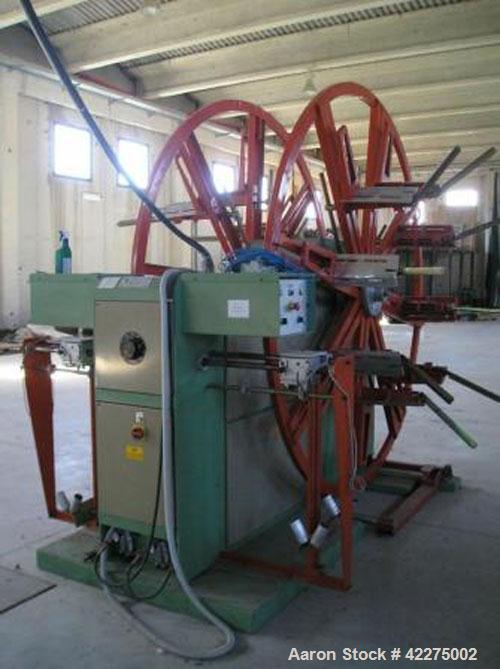Used Bandera Pipe Extrusion Plant, complete for production of LDPE and HDPE pipes, output 441-551 lbs/h (200-250 kg/h). Comprised of Banders extruder T.R.90, gravimetrical dosing unit, BDO 100L scree...