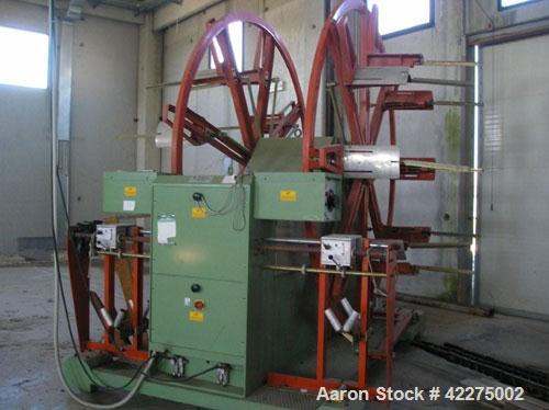 Used Bandera Pipe Extrusion Plant, complete for production of LDPE and HDPE pipes, output 441-551 lbs/h (200-250 kg/h). Comprised of Banders extruder T.R.90, gravimetrical dosing unit, BDO 100L scree...