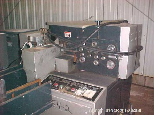 USED: Betol Betopac tubing/straw line consisting of the following: 50mm Betol model 5025, 24:1 L/D, non-vented extruder with electrically heated, air cooled barrel. Has 14 kw DC motor. Includes gearb...