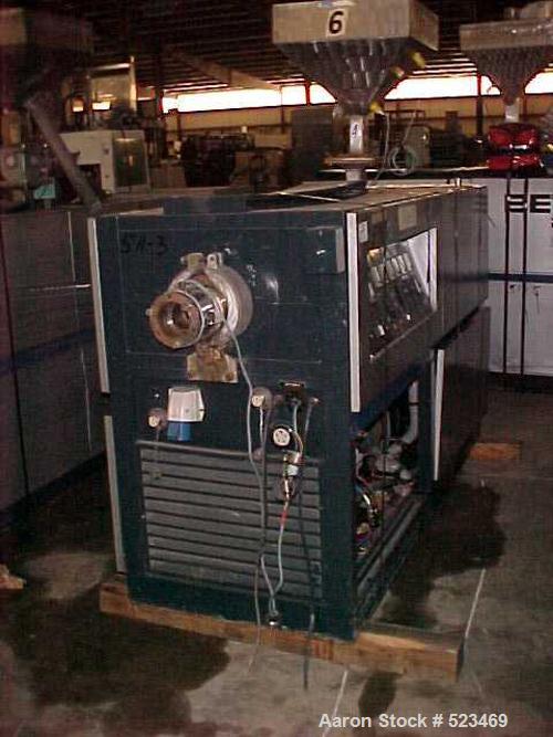 USED: Betol Betopac tubing/straw line consisting of the following: 50mm Betol model 5025, 24:1 L/D, non-vented extruder with electrically heated, air cooled barrel. Has 14 kw DC motor. Includes gearb...