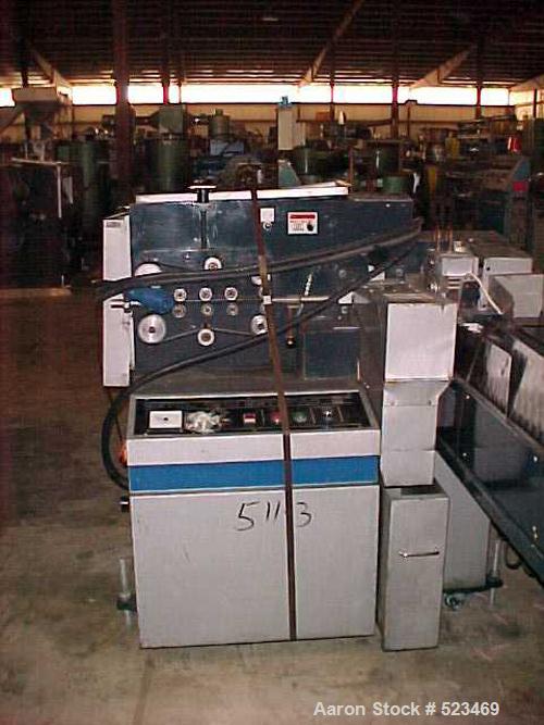 USED: Betol Betopac tubing/straw line consisting of the following: 50mm Betol model 5025, 24:1 L/D, non-vented extruder with electrically heated, air cooled barrel. Has 14 kw DC motor. Includes gearb...
