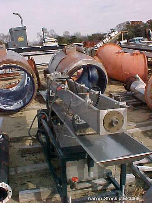 USED: Betol Betopac tubing/straw line consisting of the following: 50mm Betol model 5025, 24:1 L/D, non-vented extruder with electrically heated, air cooled barrel. Has 14 kw DC motor. Includes gearb...