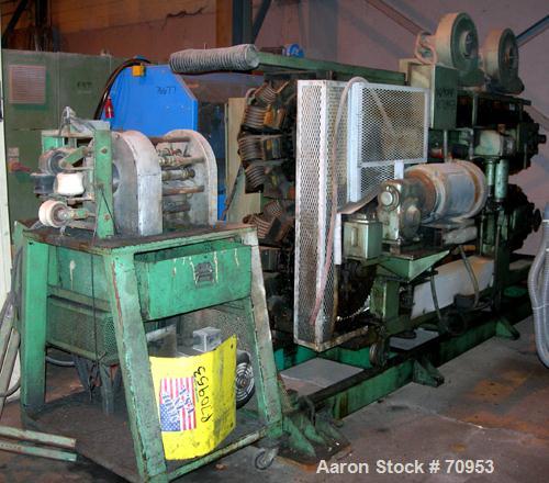 USED:Corma corrugator, model 600. 4" mold blocks, 118" long. Twoblowers for mold cooling. 4" single wall die head, approx 1 hpvertical adjustment motor. Main drive is a 5 hp motor thru areducer. Unit...