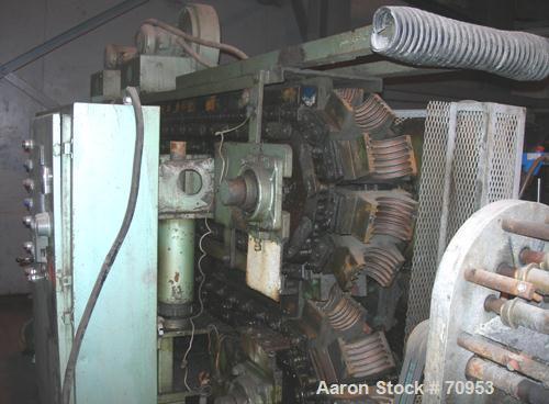 USED:Corma corrugator, model 600. 4" mold blocks, 118" long. Twoblowers for mold cooling. 4" single wall die head, approx 1 hpvertical adjustment motor. Main drive is a 5 hp motor thru areducer. Unit...