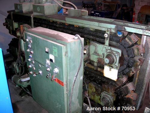 USED:Corma corrugator, model 600. 4" mold blocks, 118" long. Twoblowers for mold cooling. 4" single wall die head, approx 1 hpvertical adjustment motor. Main drive is a 5 hp motor thru areducer. Unit...