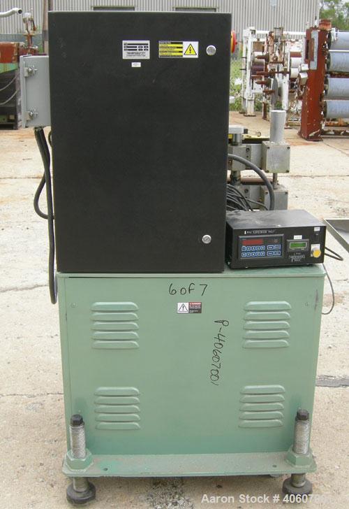 Used (1) Conair puller, model 3-20P, 3" wide x 20" long manually adjustable belts, serial #72139. (1) Conair portable chiller, model MPA-3, 3.64 tons, air cooled, includes PC-1 microprocessor control...