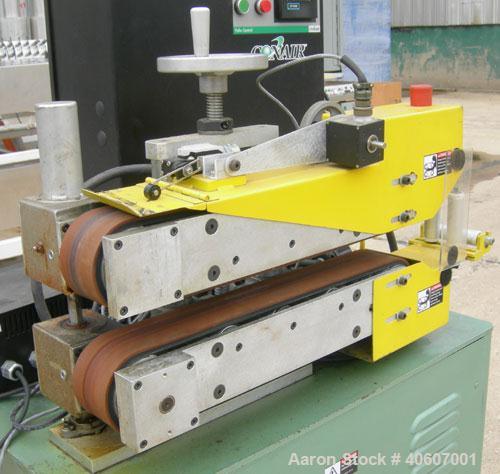 Used (1) Conair puller, model 3-20P, 3" wide x 20" long manually adjustable belts, serial #72139. (1) Conair portable chiller, model MPA-3, 3.64 tons, air cooled, includes PC-1 microprocessor control...
