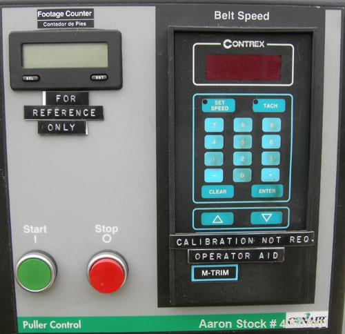 Used (1) Conair puller, model 3-20P, 3" wide x 20" long manually adjustable belts, serial #72139. (1) Conair portable chiller, model MPA-3, 3.64 tons, air cooled, includes PC-1 microprocessor control...